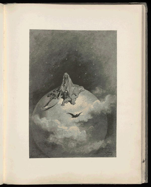 El cuervo de Edgar Allan Poe ilustrado por Gustave Doré