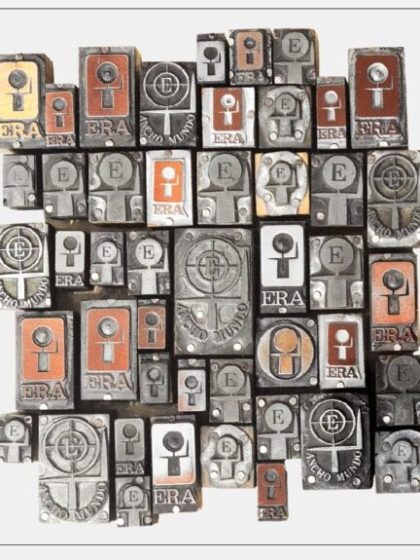Tipos móviles diseñados y utilizados por el artista Vicente Rojo para la identidad visual de Ediciones Era. / Foto: Ediciones Era.